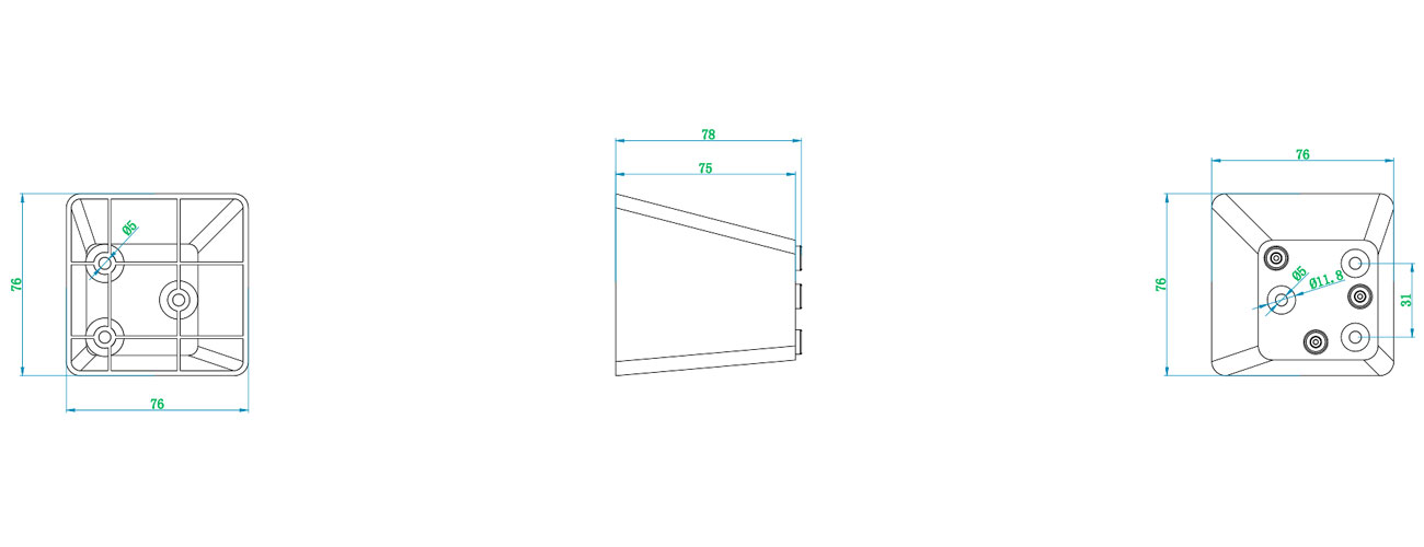80mm Trapezoid Leg