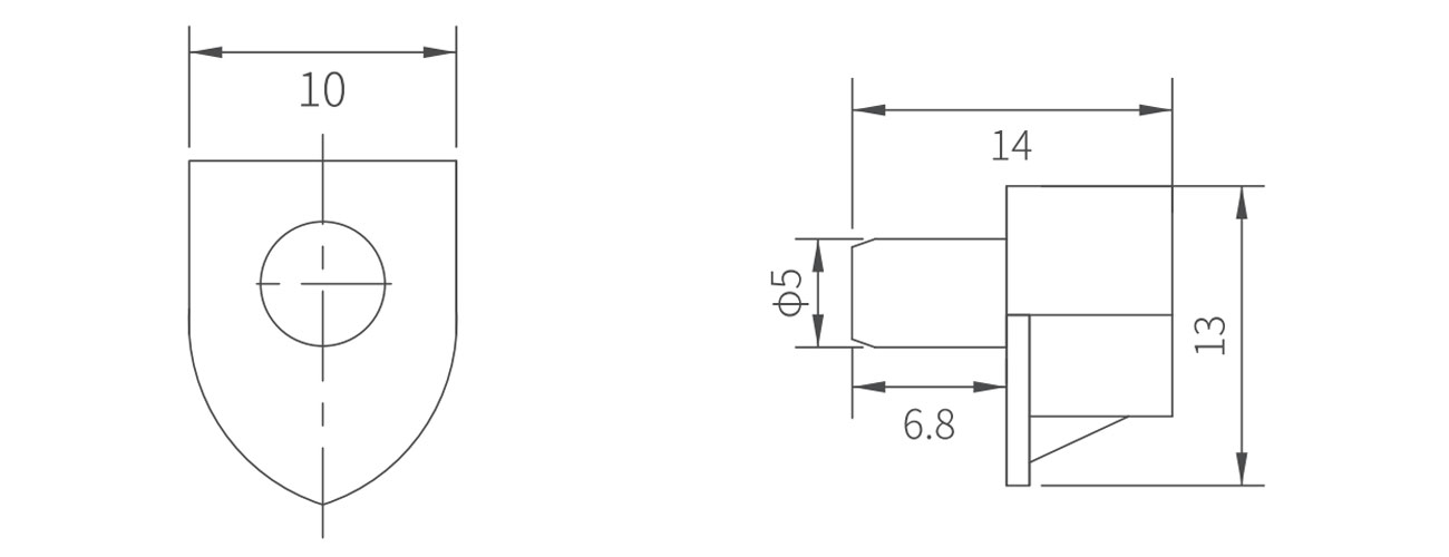 Milky White Shelf Support MK-LBBT-3#