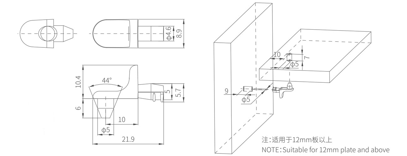 30 Shelf Support MK-CBT-54-00-15