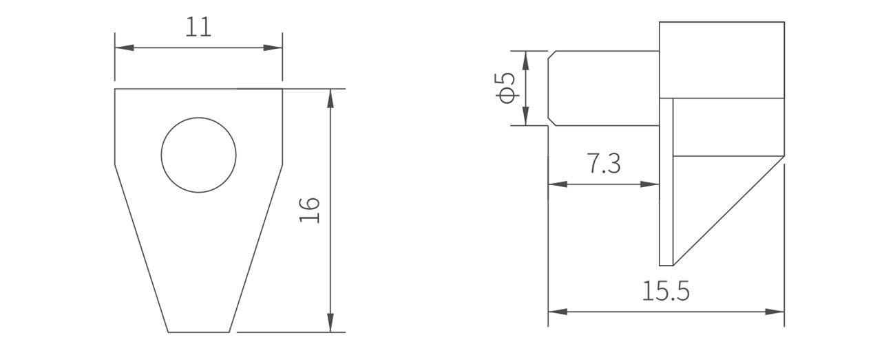 Transparent Shelf Support MK-TMBT-1#