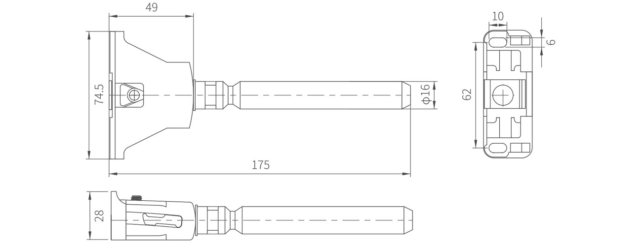 8 Inch 16mm Zinc Alloy Shelf Support MK-SD-GBZJ-16