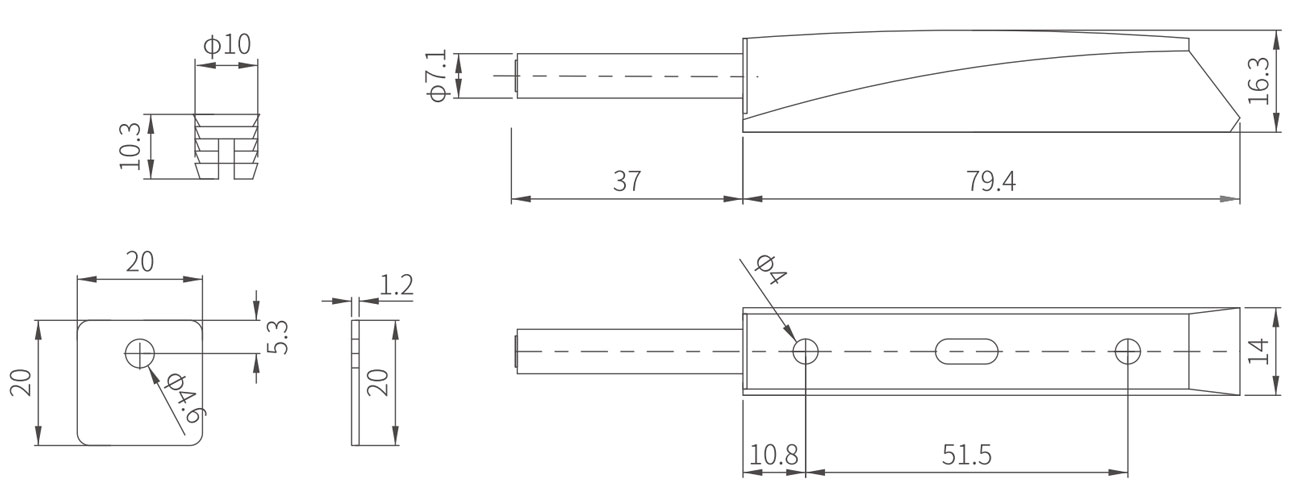 Magnetic Push Open System MK-QF-862A