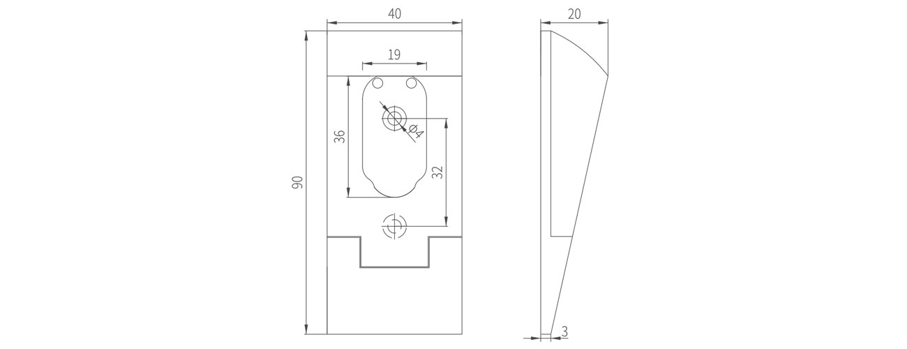 Wardrobe Tube Support MK-JH-003