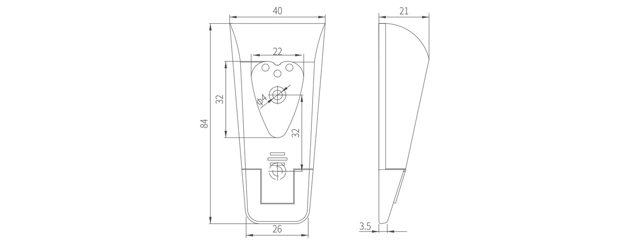 Wardrobe Tube Support MK-JH-007