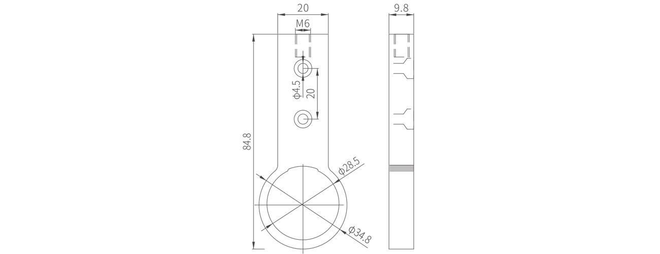 Wardrobe Tube Support MK-JH-026