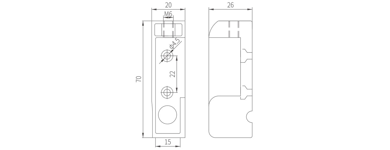 Wardrobe Tube Support MK-JH-044