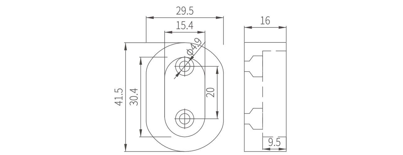 Wardrobe Tube Support MK-JX-OVAL