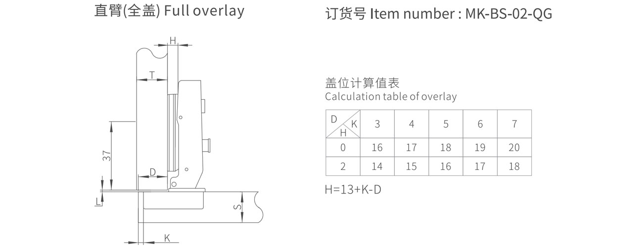 BS Hinge (Two Way Soft Closing) MK-BS-02-QG