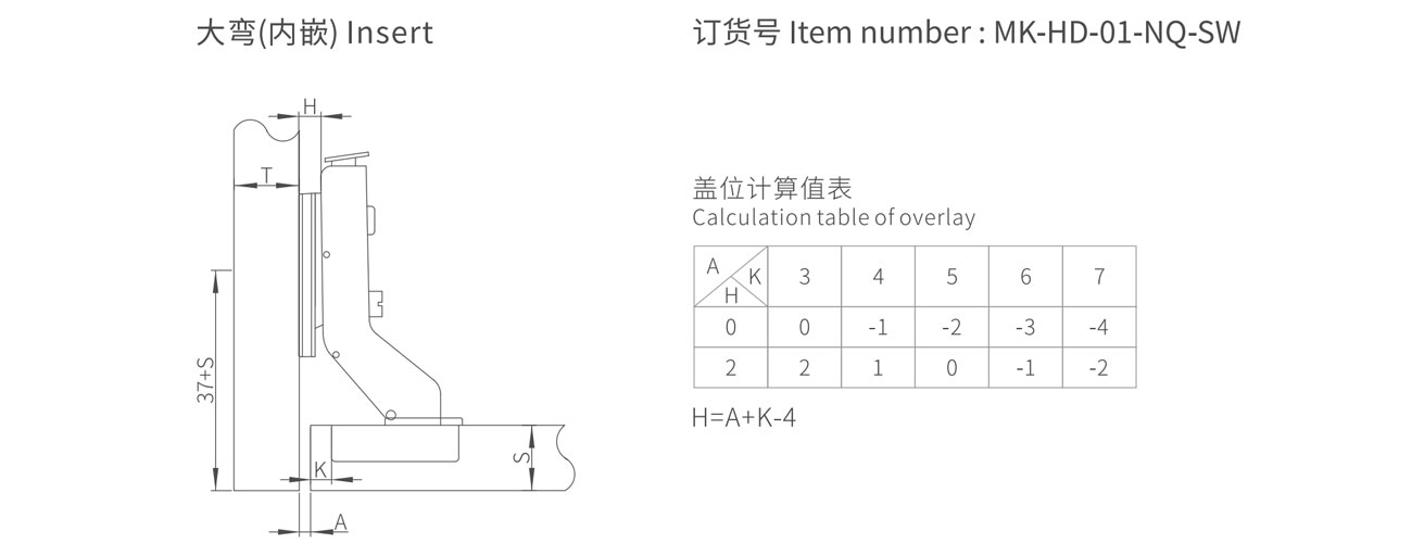 HD 3D Hinge MK-HD-01-NQ-SW
