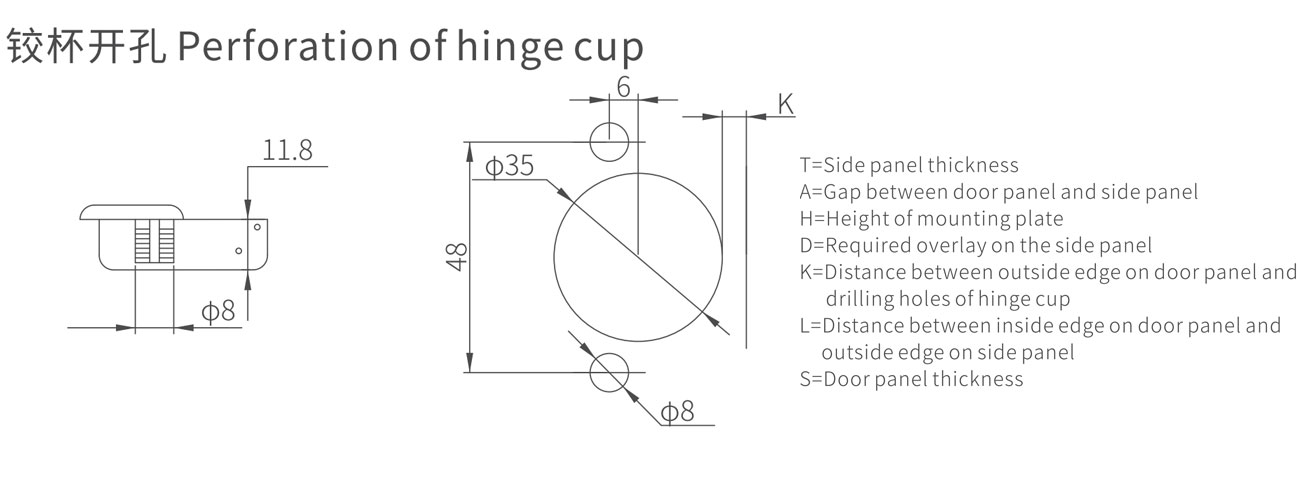 HD 3D Hinge MK-HD-01-BG-SW