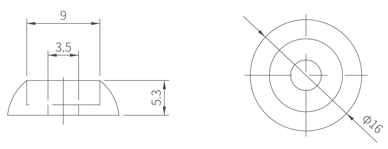Transparent Rubber Pad MK-TMJD-16