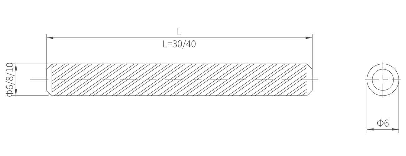 Wood Dowel With Diagonal Stripe MK-MSXW