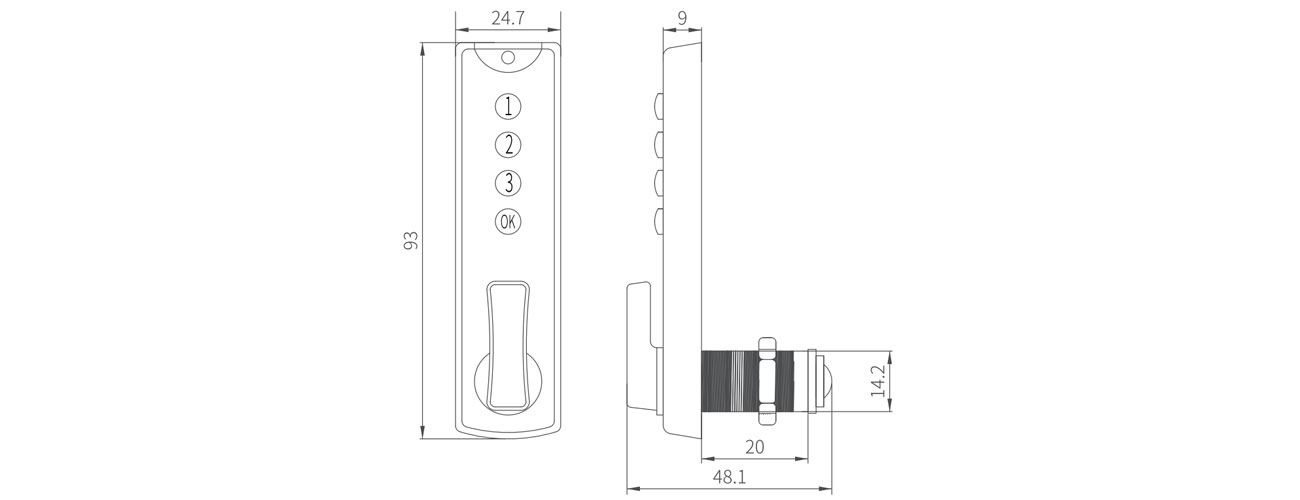 Zinc Alloy Smart Password Lock MK-XBS-103-1