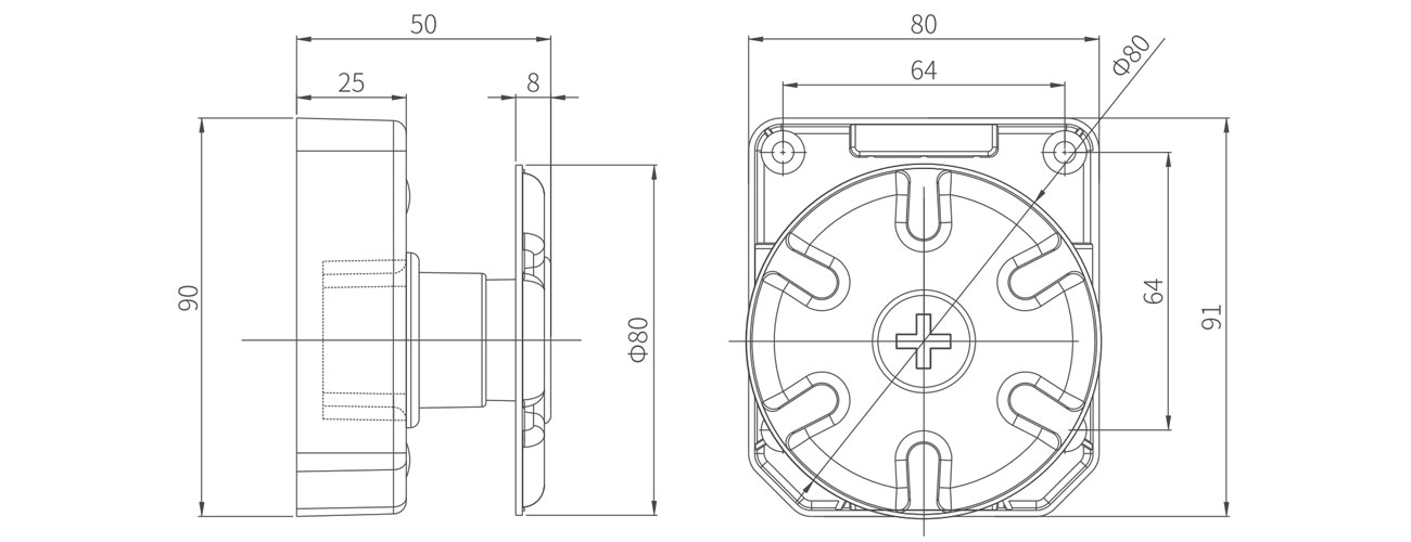 Adjustable Cabinet Foot MK-PG-50-80