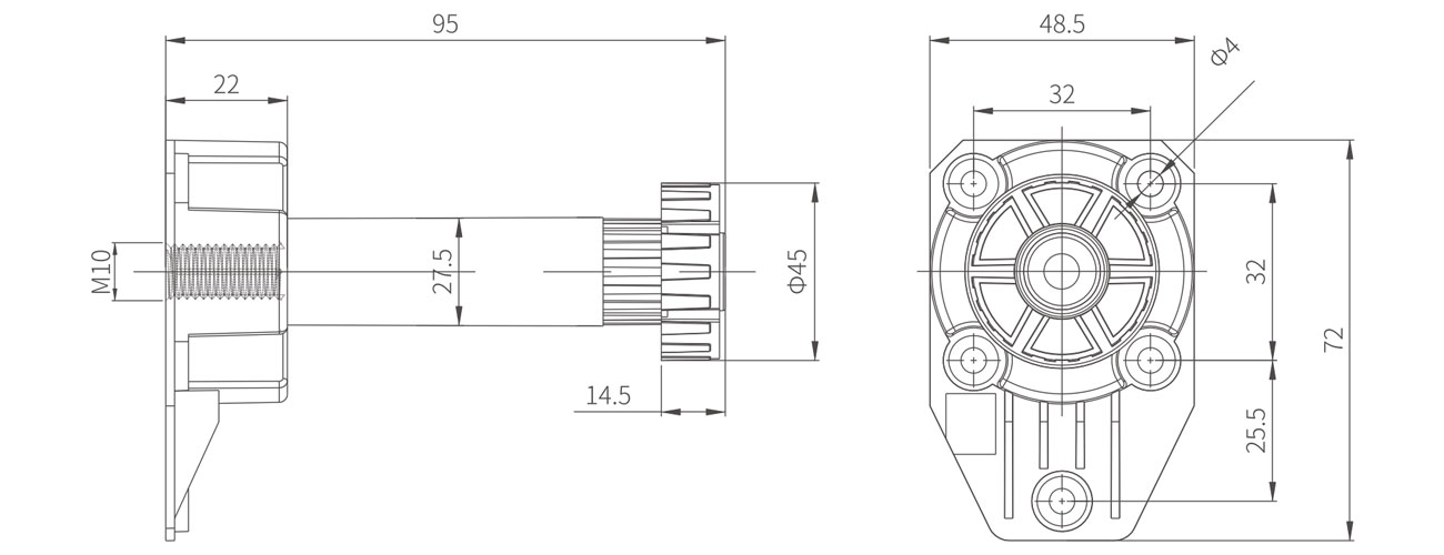 Adjustable Cabinet Foot MK-TH-100-130-CKF