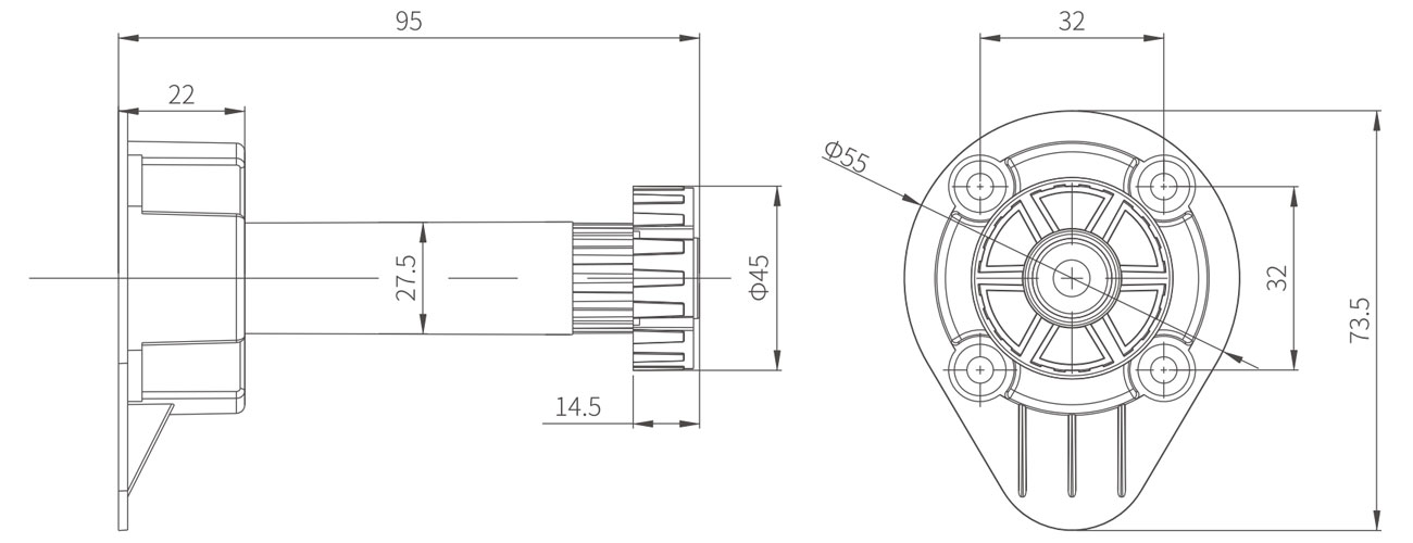 Adjustable Cabinet Foot MK-TH-100-130-CKJ