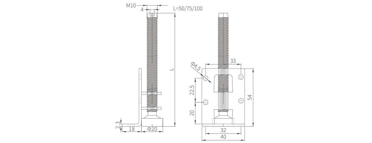 Adjustable Foot MK-SD-DBT-01