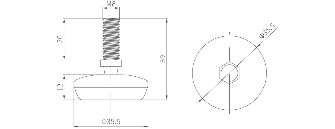 Adjustable Foot MK-XQ-6104