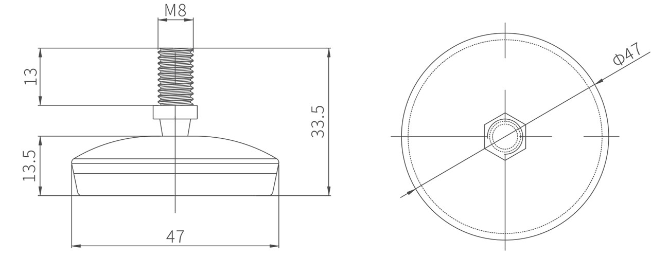 Adjustable Foot MK-XQ-6105