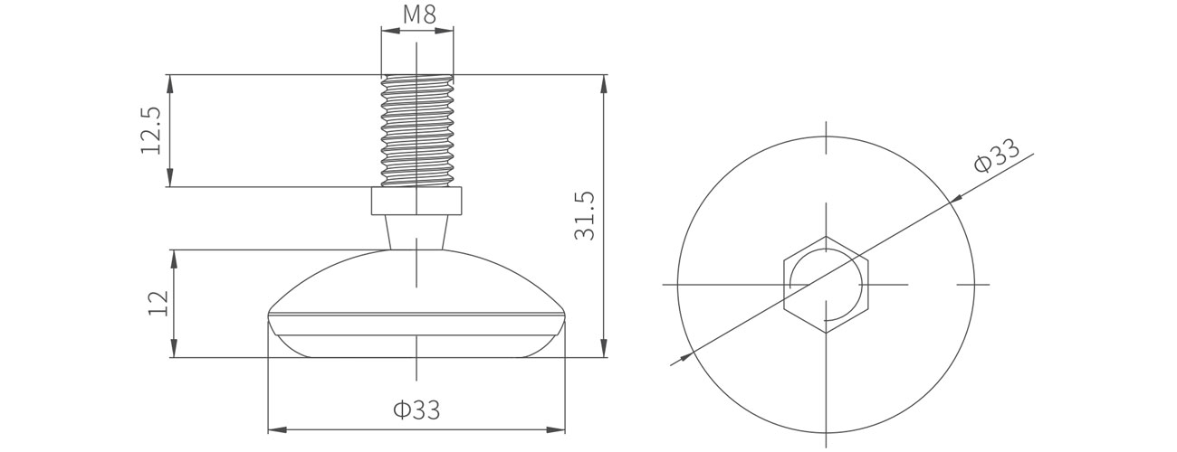 Adjustable Foot MK-XQ-6302