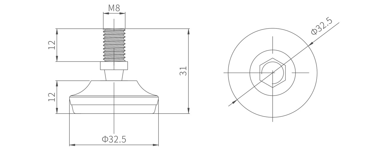 Adjustable Foot MK-XQ-6304