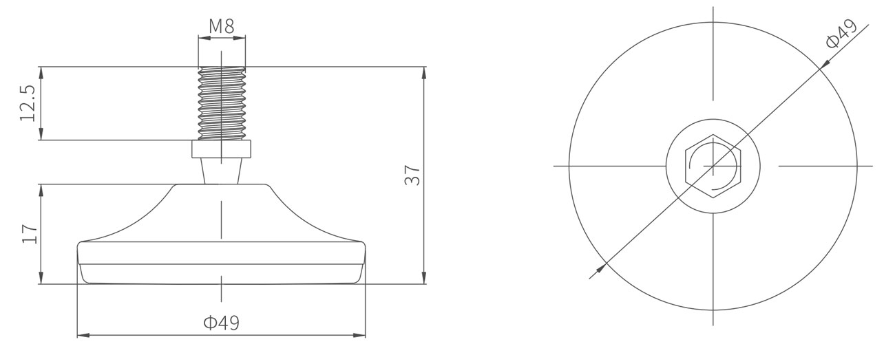 Adjustable Foot MK-XQ-6305