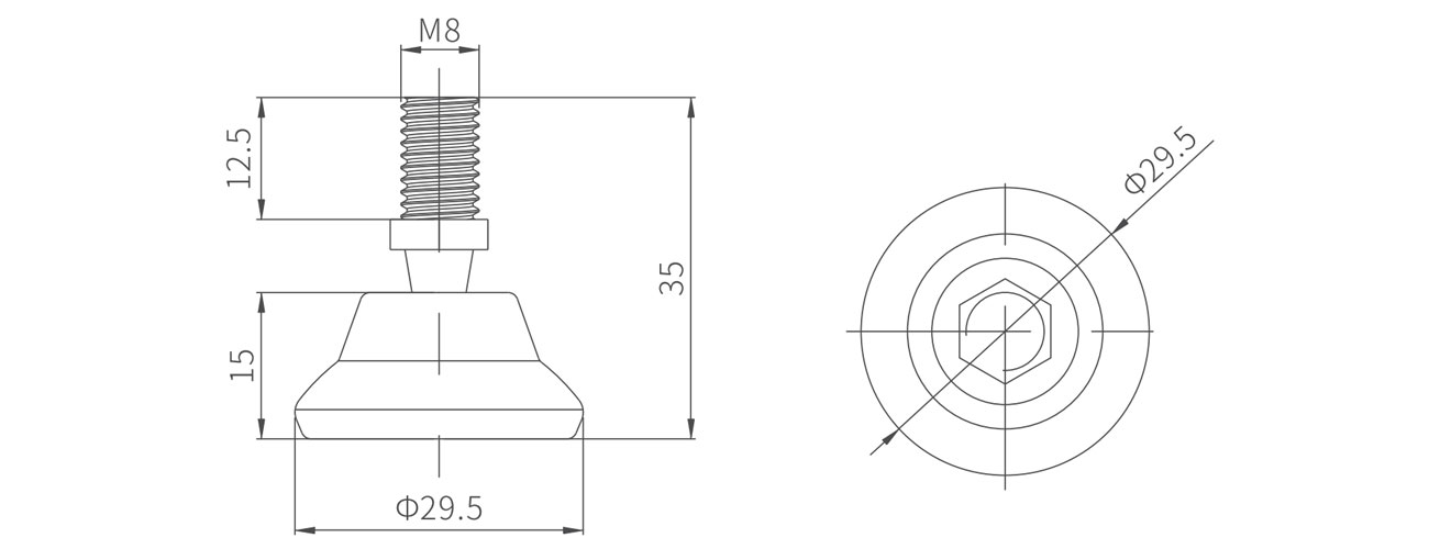 Adjustable Foot MK-XQ-6403