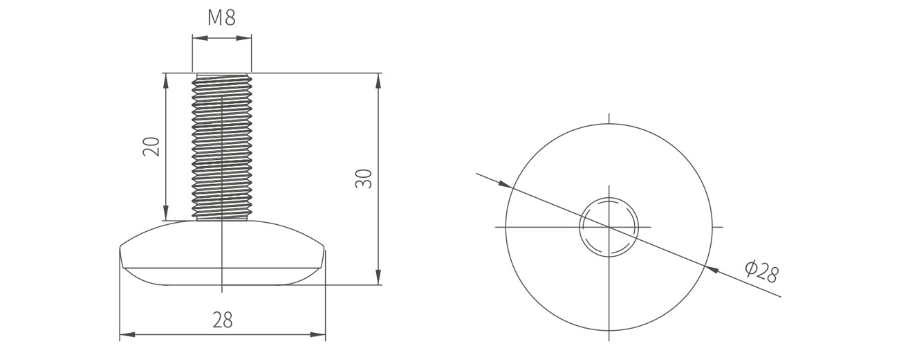 Adjustable Foot MK-XQ-BXG-8*20