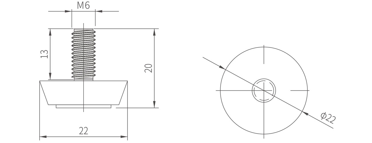 Adjustable Foot MK-XQ-SX-6*13