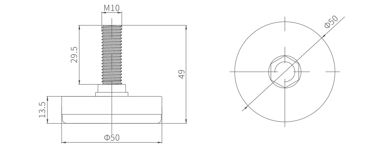 Fixed Adjustable Foot MK-XQ-5901