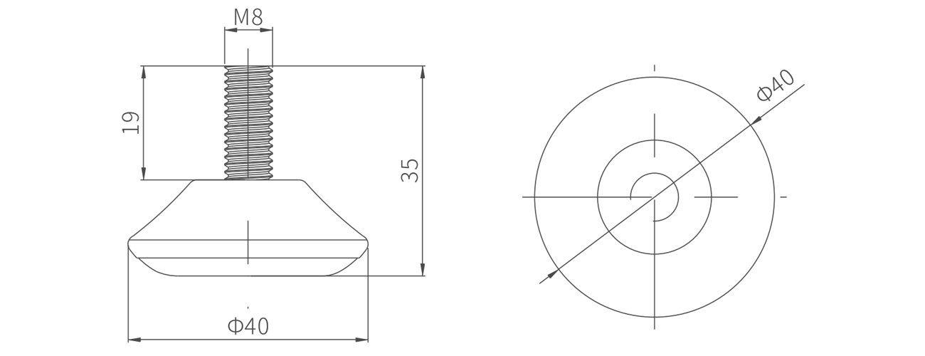 Fixed Adjustable Foot MK-XQ-6003