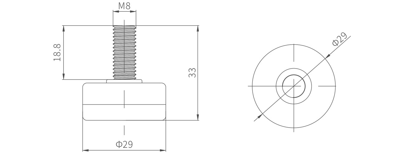 Fixed Adjustable Foot MK-XQ-6604