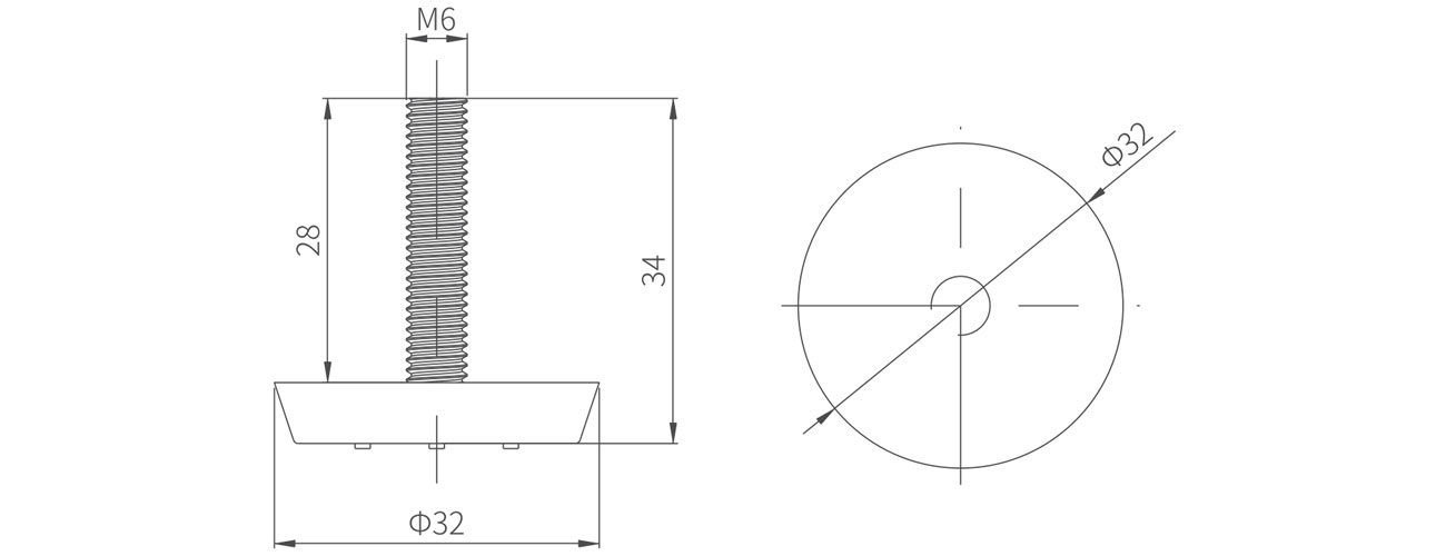 Fixed Adjustable Foot MK-XQ-6605