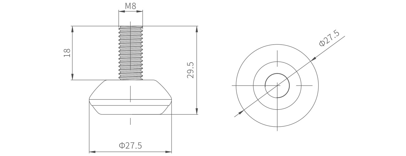 Fixed Adjustable Foot MK-XQ-6702