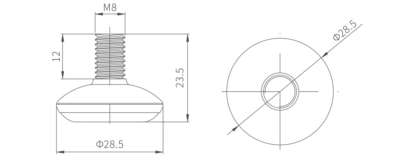 Fixed Adjustable Foot MK-XQ-6704