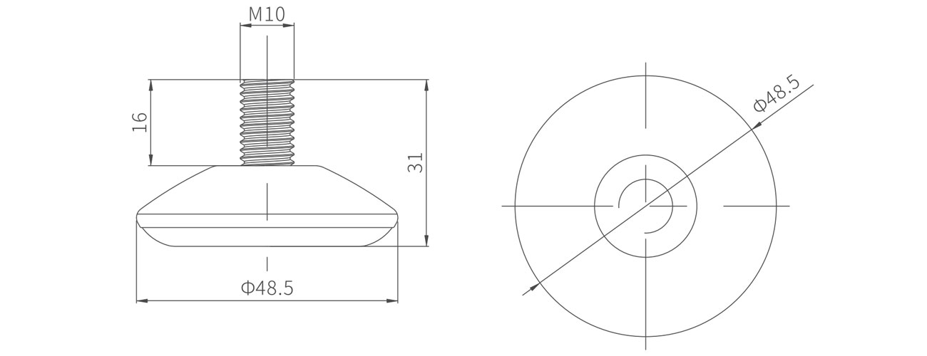 Fixed Adjustable Foot MK-XQ-6801