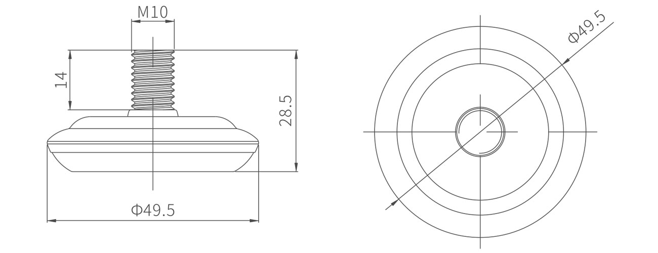 Fixed Adjustable Foot MK-XQ-6802