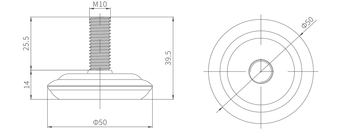 Fixed Adjustable Foot MK-XQ-6804