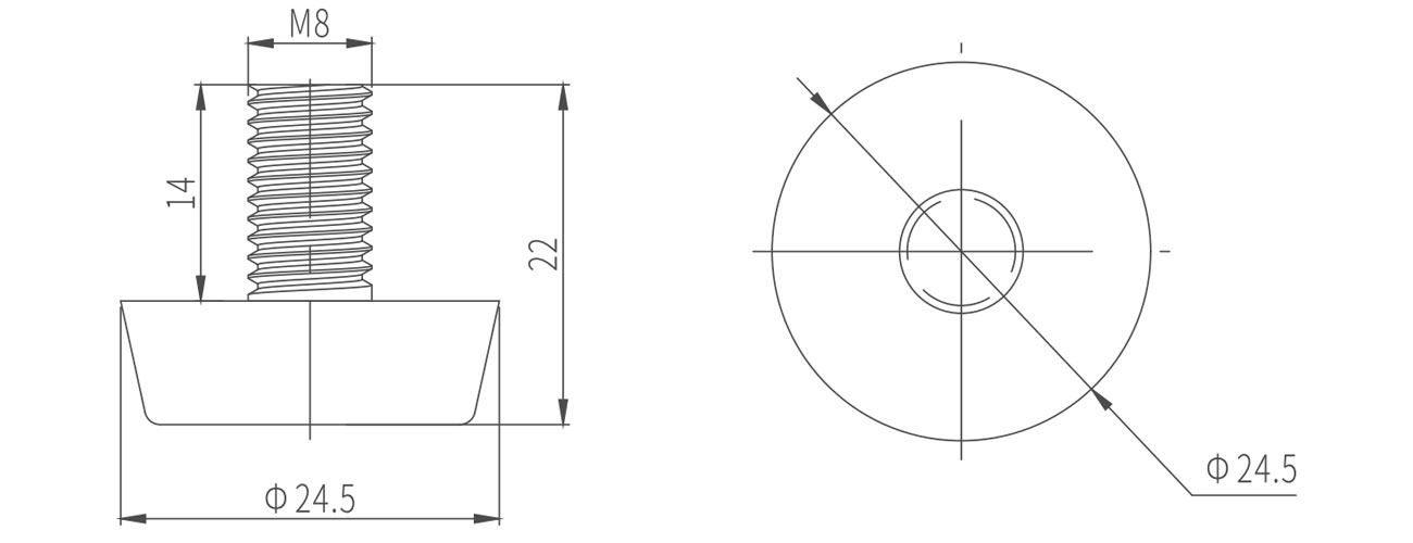 Fixed Adjustable Foot MK-XQ-7104