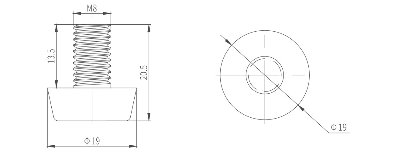 Fixed Adjustable Foot MK-XQ-7105