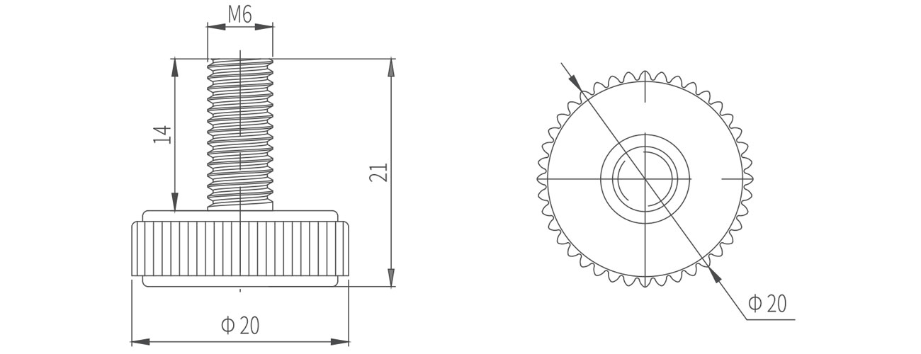 Fixed Adjustable Foot MK-XQ-7202