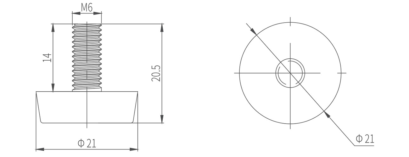 Fixed Adjustable Foot MK-XQ-7203