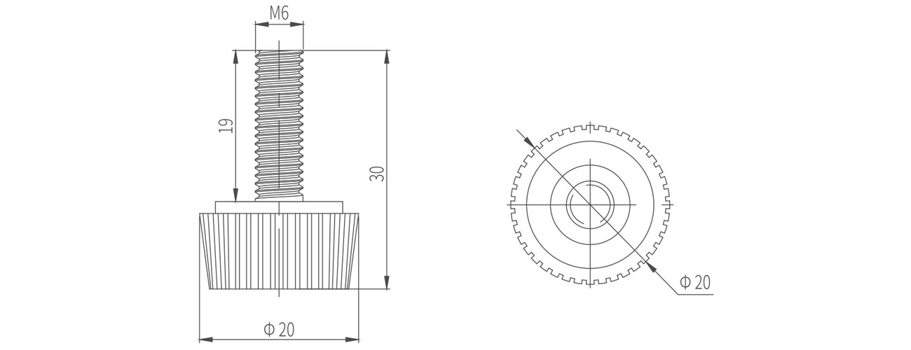 Fixed Adjustable Foot MK-XQ-7204