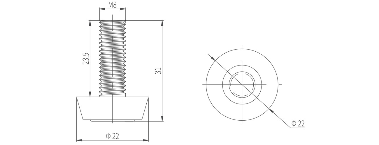 Fixed Adjustable Foot MK-XQ-7301