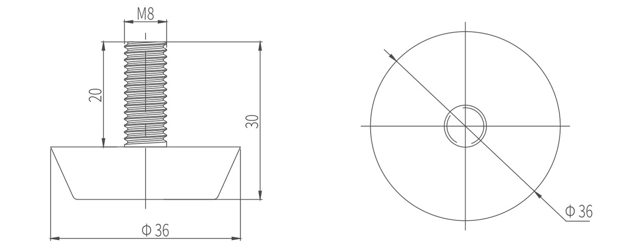 Fixed Adjustable Foot MK-XQ-7601