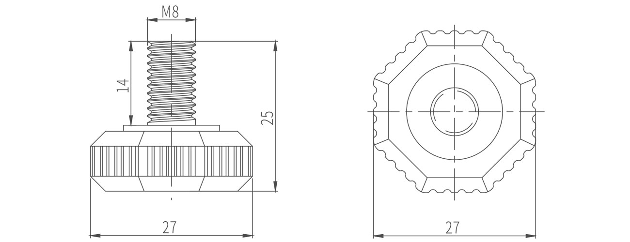 Fixed Adjustable Foot MK-XQ-7602