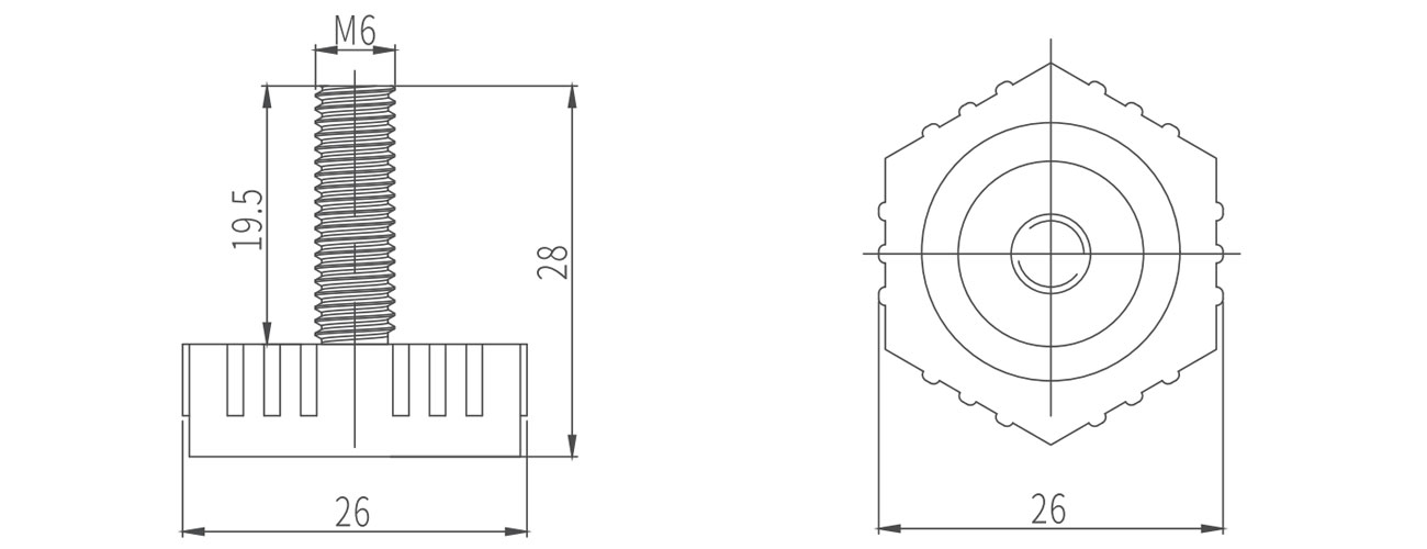 Fixed Adjustable Foot MK-XQ-7703