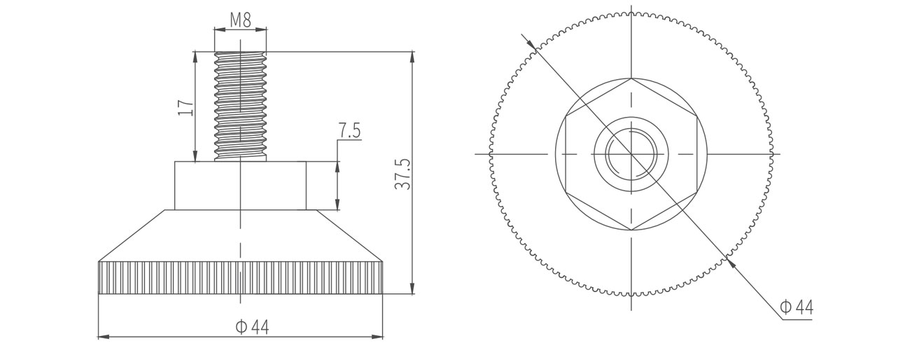 Fixed Adjustable Foot MK-XQ-7802