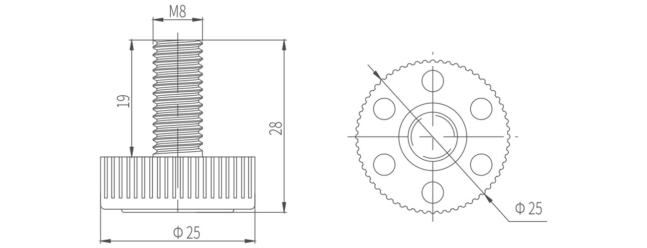 Fixed Adjustable Foot MK-XQ-7804