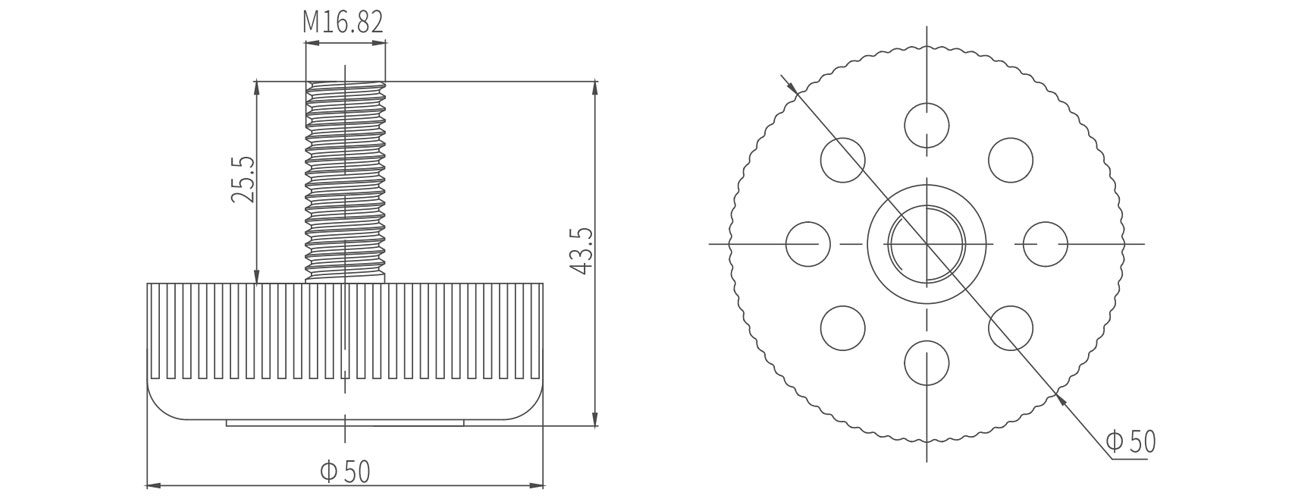 Fixed Adjustable Foot MK-XQ-7902